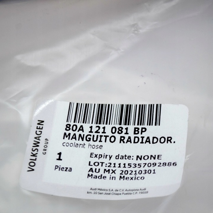 фото №7, Audi q5 sq5 80a переднее шланг охлаждающий з соединение zwalniającym 80a121081bp