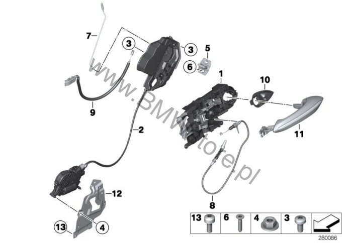 фото №13, Bmw 6 f06 gran купе замок дверь правая зад доводчик soft close metzger 2314408