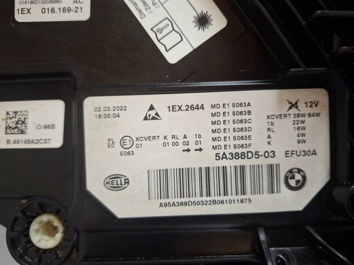 фото №8, Фара, фара ліві перед bmw 5 g30 g31 g38 5a388d503, laser, повний led.