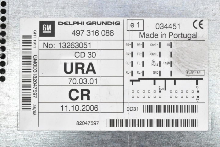 фото №6, Магнітола автомагнітола (радіо, програвач) cd30 cd mp3 13263051 opel astra 3 iii h рестайлінг 06-14
