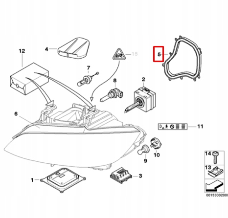 фото №8, Bmw 3 e90 защита фара света ближний 63117182395 7182395оригинальная