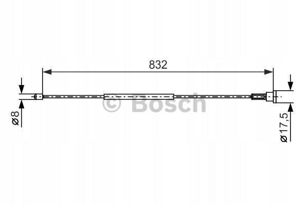 фото №2, Трос гальма ручного, cięgło bosch 1987477661