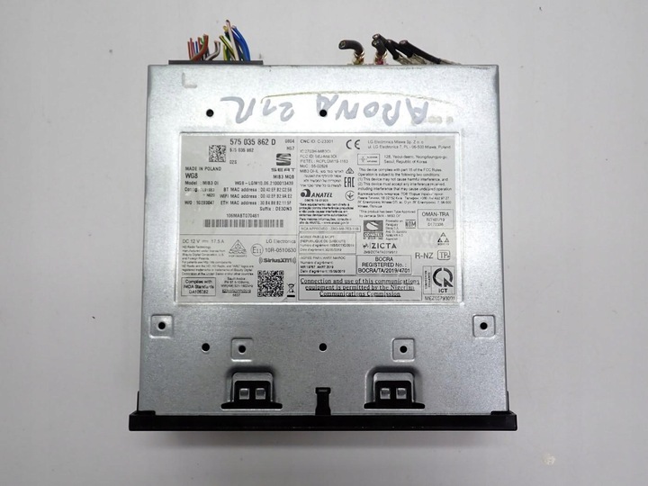 фото №7, Радіо дисплей навігація навігація заводська європа 5fj919606 seat arona 21r