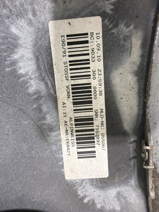 фото №14, Bmw 3 e90 e91 рестайлинг бампер перед передний 08-12 a300