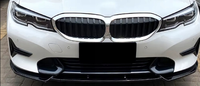 фото №10, Bmw g20 g21 дорестайлинг 2019-2022 накладка бампера zwykłego сплиттер чёрный