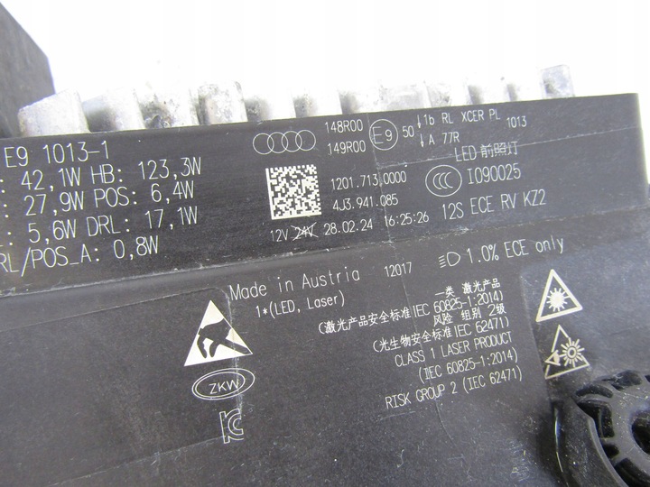 фото №10, Audi e-tron gt лампа ліва перед повний led laser 4j3941085