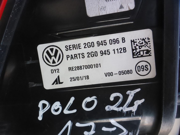 фото №13, Vw polo 2g 17- лампа правая задняя правый зад 2g0945096b европа оригинал