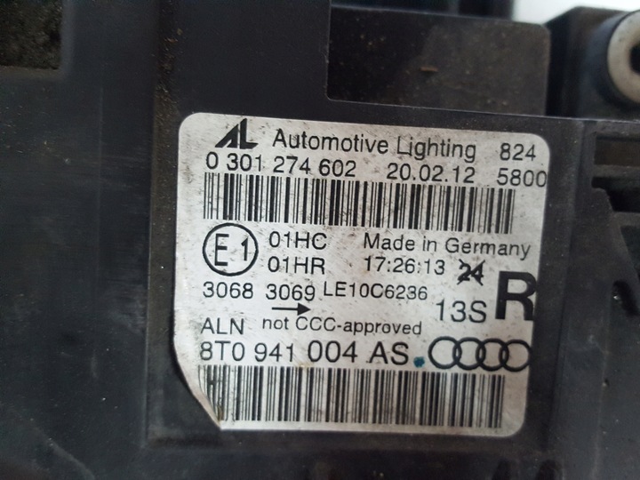 фото №7, Audi a5 8t рестайлінг 12-16r лампа права перед англієць