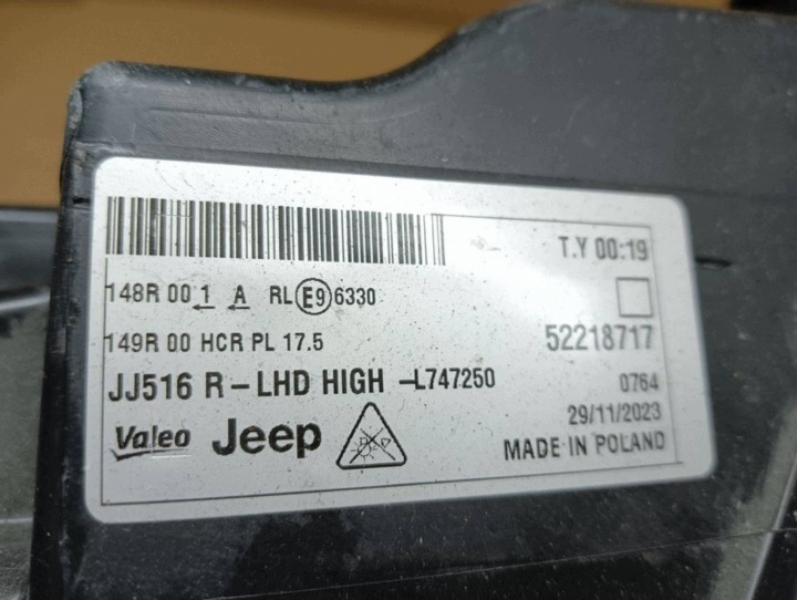 фото №12, M44 jeep avenger фара передняя передняя правая 52218717 полный led