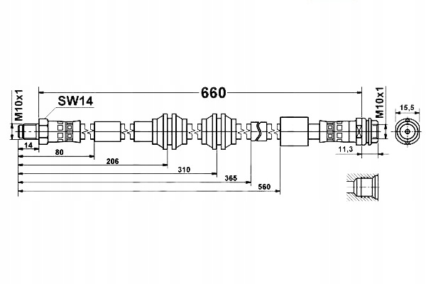 фото №1, Ate шланг гальмівний mercedes gle 320 4-matic 16