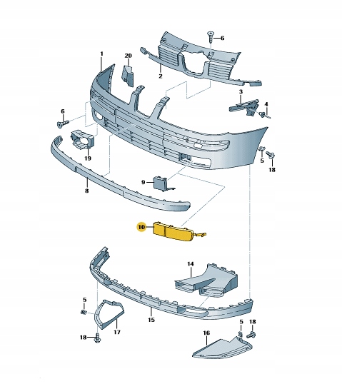 фото №2, Решітка заглушка бампера галоген cordoba ibiza