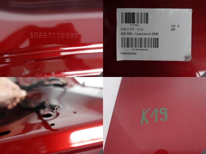фото №12, Mercedes cls c218 10-18 кришка кришка зад 3996