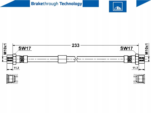фото №16, Шланг тормозной ate 1t0611775 a 172989b 512558