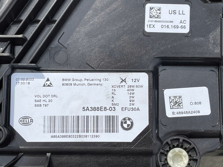 фото №12, Лампа bmw g30 g31 lci полный led тень тёмное usa