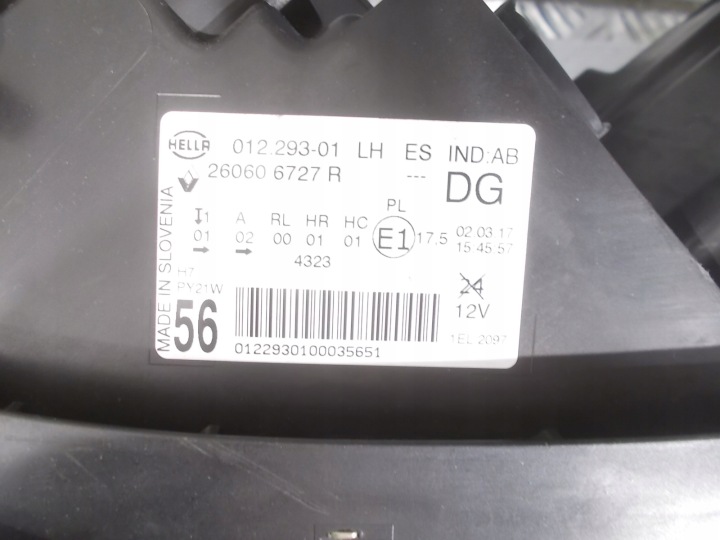 фото №9, Фара ліва renault scenic iv 16-22 260606727 оригінал лінза led європа