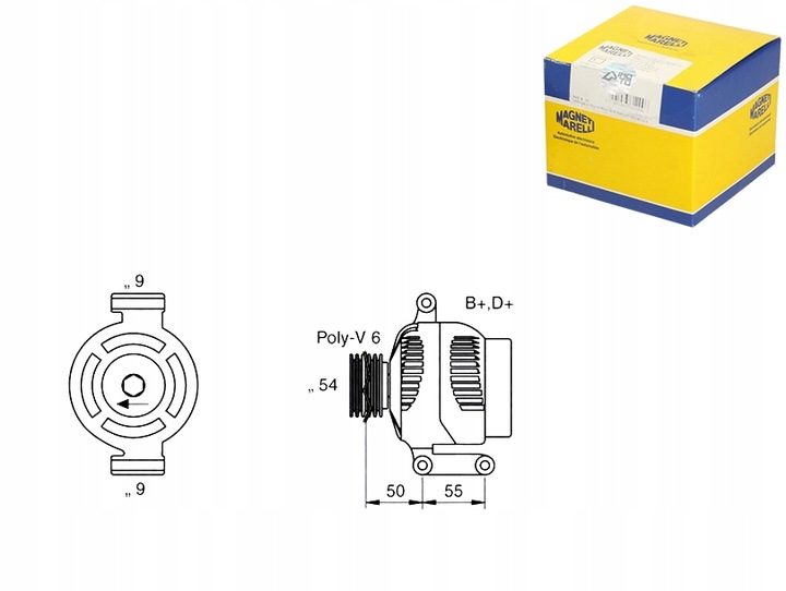 фото №1, Генератор fiat 1.3 multijet магніт marelli + асистент kolizja #34