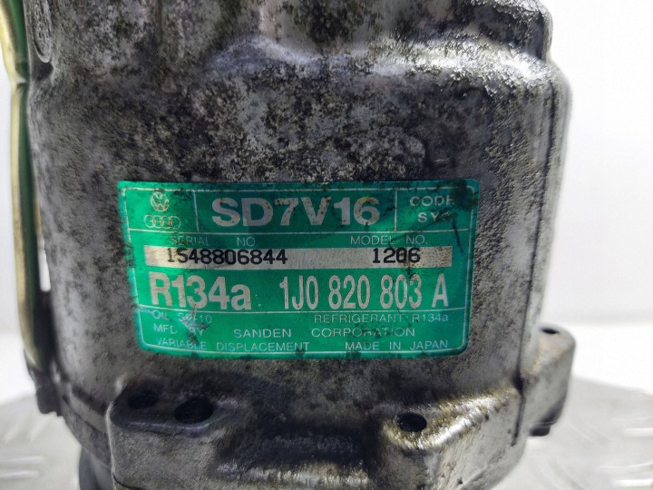 фото №7, Компрессор кондиционера audi a3 8l 1.6 1j0820803a sd7v16