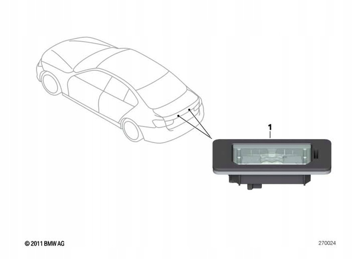 фото №11, Оригінал освітлення реєстрації bmw 63267193293