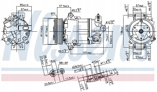 фото №15, Nissens 890056 компресор кондиціонера alfa romeo