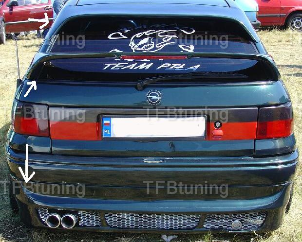 фото №3, Спойлер накладка бампера зад astra 1 f hb tfb тюнинг