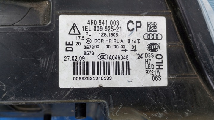 фото №14, Лампа левый перед eu ксенон audi a6 c6 рестайлинг 4f0941003cp
