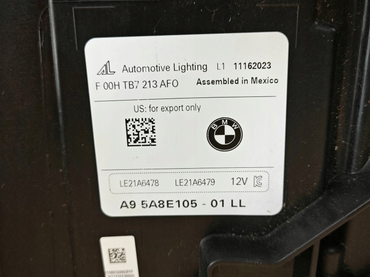 фото №13, Оригинал фара права левые перед led bmw x6 g06 lci 5a8e105 5a8e106 12km европа