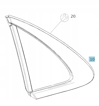 фото №1, Стекло задних дверь левых s класс w222 a222 670 01 12