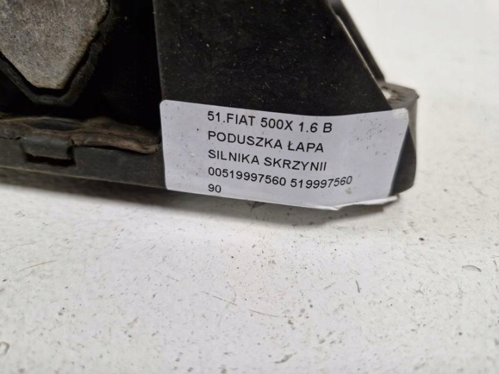 фото №5, Fiat 500x 500 x 1.6 b подушка кронштейн двигуна коробки 00519997560 519997560