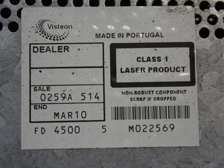 фото №8, Ford fiesta vi mk6 магнітола visteon cd 4s61-18c815-ab
