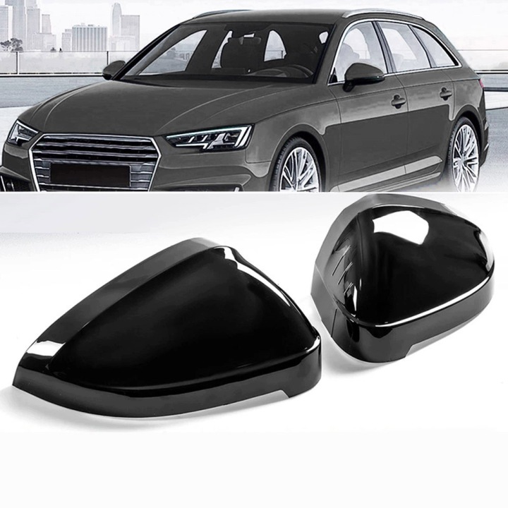 фото №14, Накладки na дзеркало audi audi a4 b9 чорні błyszczące пара