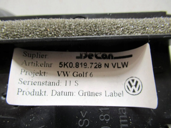 фото №6, Vw golf vi решётка решётки воздуховод 5k0819728n