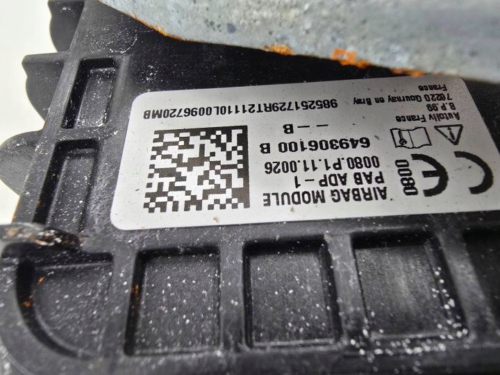 фото №7, Повітряна подушка пасажира dacia sandero iii 985251729r подушка