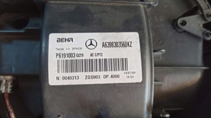 фото №10, Mercedes w639 vito обігрівач кондиціонер a6398303560kz