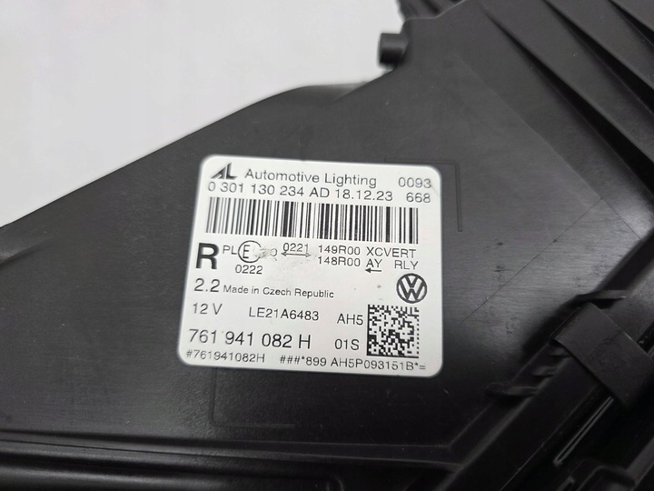 фото №16, Vw touareg iii 3 рестайлінг 18+ лампа права перед повний led matrix eu 761941082h