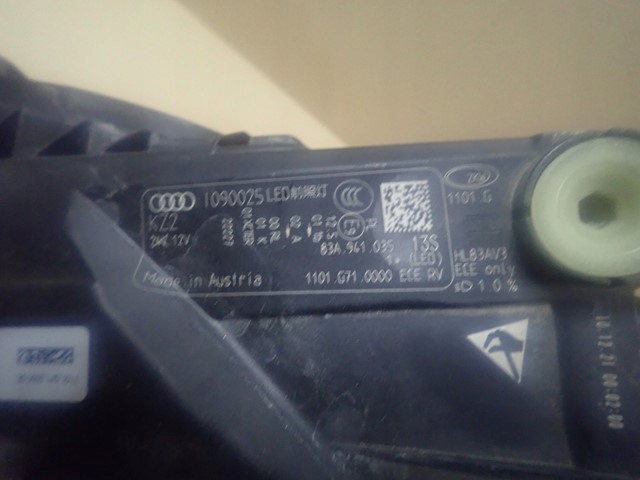 фото №6, Лампа левая левый полный led matrix audi q3 ii 83a 18-