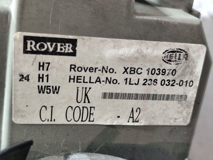 фото №16, Rover 75 2000 фара ліва перед англієць xbc103970