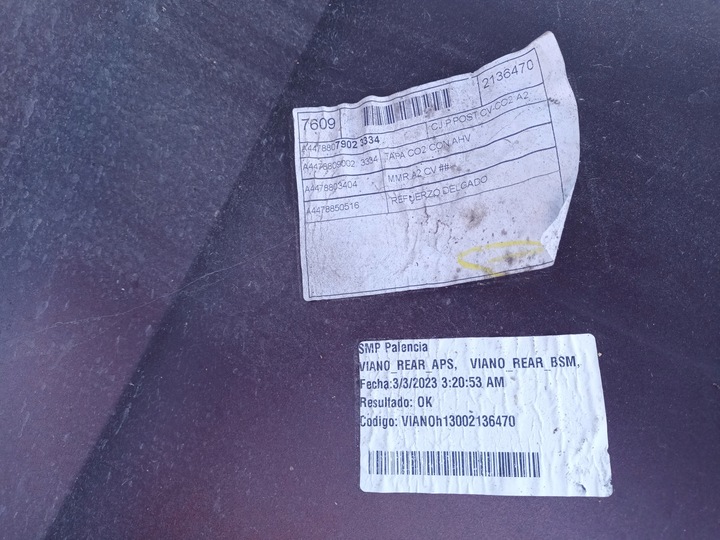 фото №9, Бампер задній mercedes vito / viano w447 рестайлінг зад