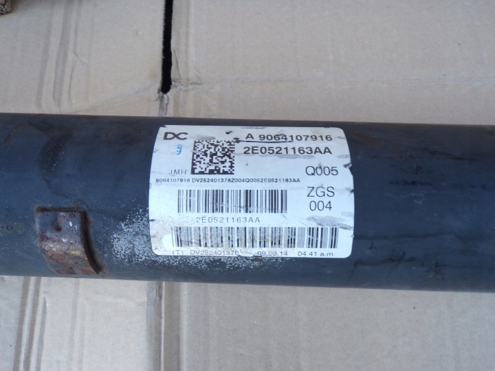 фото №8, Sprinter 906 vw crafter 06- вал приводной 3 запчасти a9064107916 ok.340cm