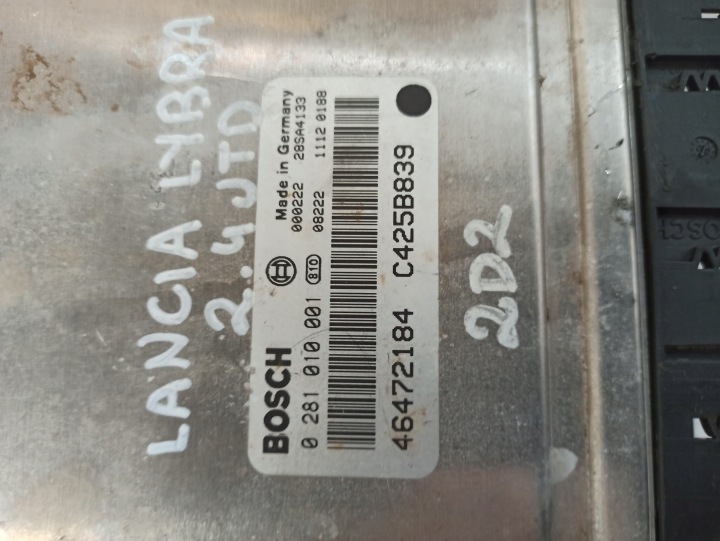 фото №7, Lancia lybra 2.4 jtd блок керування двигуном (ecu) 0281010001 46472184 c425b839