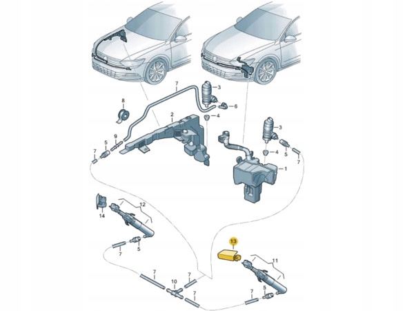 фото №4, Заглушка склоомивача фара l vw passat b8