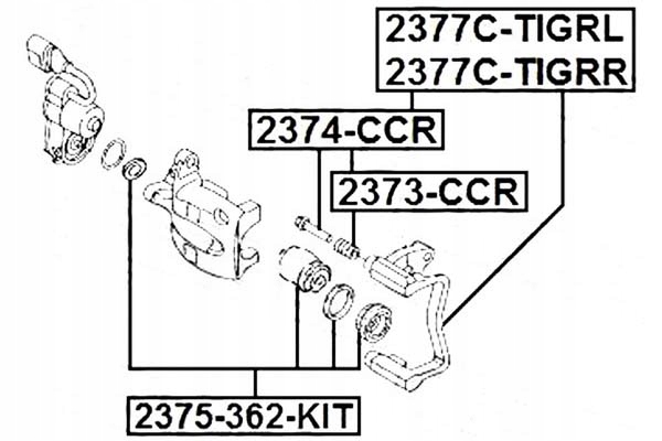 фото №1, Febest 2374-ccr шкворень напрямна, супорт гальма