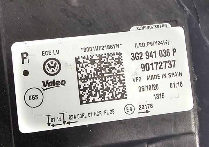 фото №15, Vw passat b8 фара передняя правое led 3g2941036p версия uk англичанин