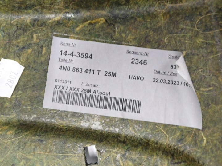 фото №8, Полка зад задняя багажника сиденья алькантара 4n0863411t audi a8 d5 4n 24r