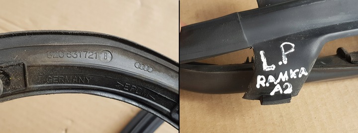 фото №16, Прокладка рамки двері лівий перед / audi a2 99-05 / оригінал / 8z0831721b