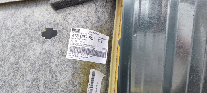 фото №15, Стеля audi a5 8t sportback 8t8867501 v39