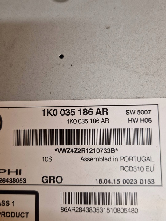 фото №6, Volkswagen jetta vi 2016 панель / радіопрогравач cd/dvd/gps