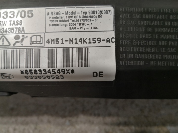фото №6, Шторка подушка безопасности левая ford focus mk2 4m51-n14k159-ac