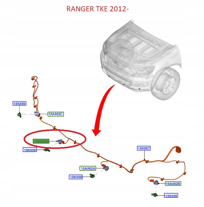 фото №10, Кошик датчик паркування праві засіб ranger 11 1943135 _ eb3t-15a861-bba