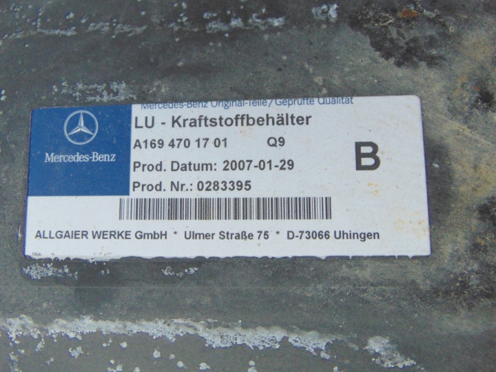 фото №11, Bak бак пального mercedes b klasa w245 2.0 бензин європа