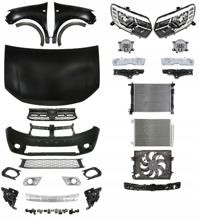 фото №1, Dacia sandero stepway 17- бампер pas решітка